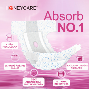 Honeycare Male&Female Dog Diaper S 40gab.
